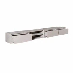 Tony Zwevend Tv meubel Taupe Mangohout 280 cm