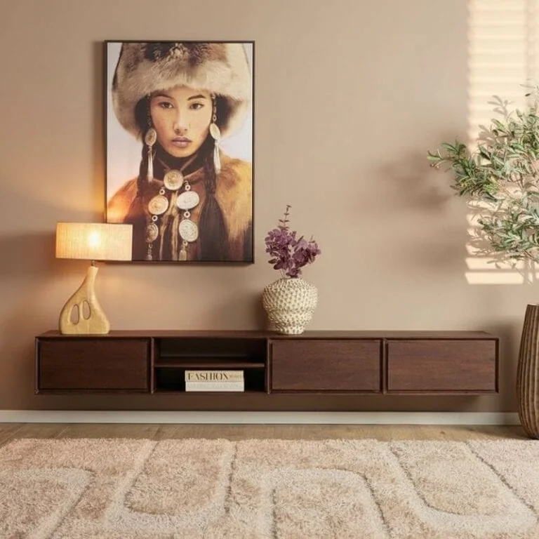 Tony Zwevend Tv meubel Walnoot Mangohout 240 cm