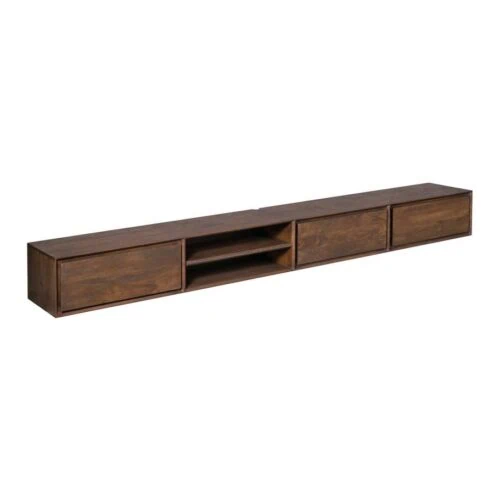 Tony Zwevend Tv meubel Walnoot Mangohout 240 cm