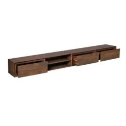 Tony Zwevend Tv meubel Walnoot Mangohout 240 cm