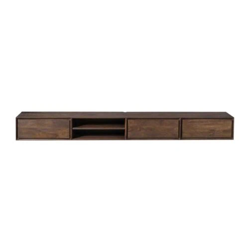 Tony Zwevend Tv meubel Walnoot Mangohout 240 cm