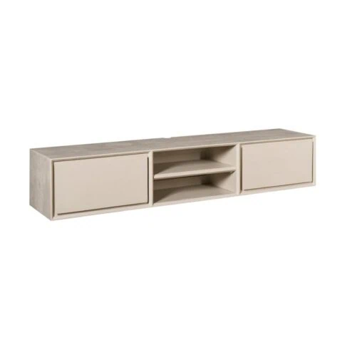 Tony Zwevend Tv meubel Zand Mangohout 160 cm