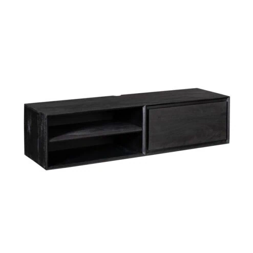 Tony Zwevend Tv meubel Zwart Mangohout 120 cm