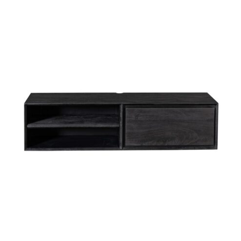 Tony Zwevend Tv meubel Zwart Mangohout 120 cm