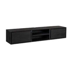 Tony Zwevend Tv meubel Zwart Mangohout 160 cm