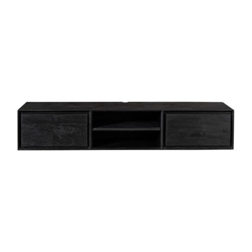 Tony Zwevend Tv meubel Zwart Mangohout 160 cm