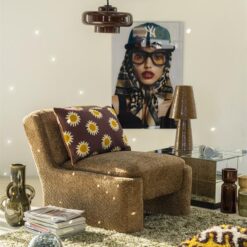 Vetro 1-lichts Hanglamp Bruin