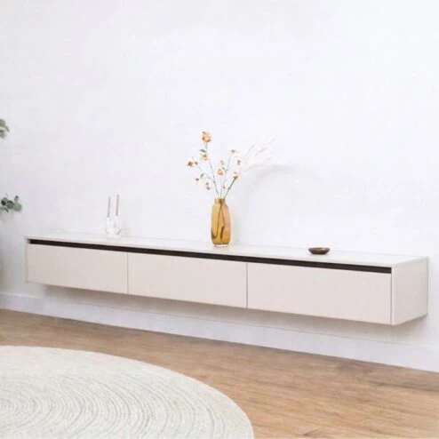 Nils Zwevend Tv meubel zand 240cm