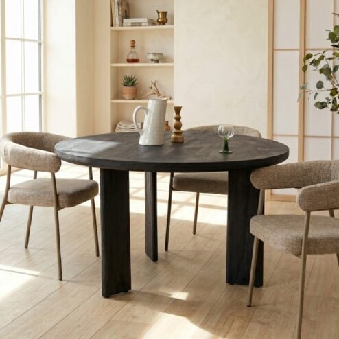 Arne Eettafel zwart Rond 130cm