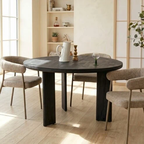 Arne Eettafel zwart Rond 130cm