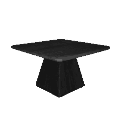 Asti Eettafel vierkant zwart 130 cm