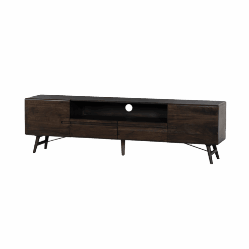Aura Tv meubel espresso Acaciahout 210 cm
