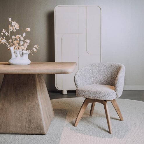 Brescia Eetkamerstoel beige wit