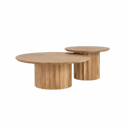 Crotone Salontafel set van 2 rond Acaciahout