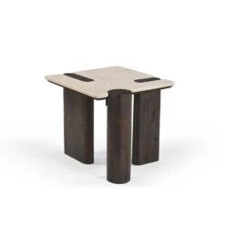 Elodie Bijzettafel Creme Marmer 57 cm