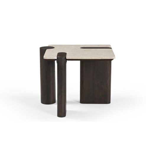 Elodie Bijzettafel Creme Marmer 57 cm