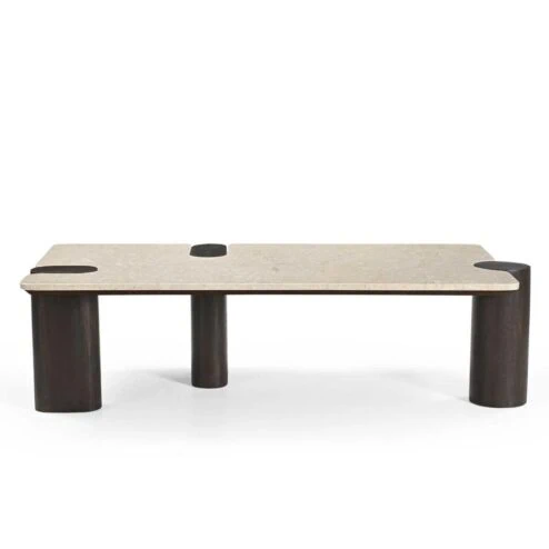 Elodie Salontafel Creme Marmer 128 cm