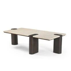 Elodie Salontafel Creme Marmer 128 cm