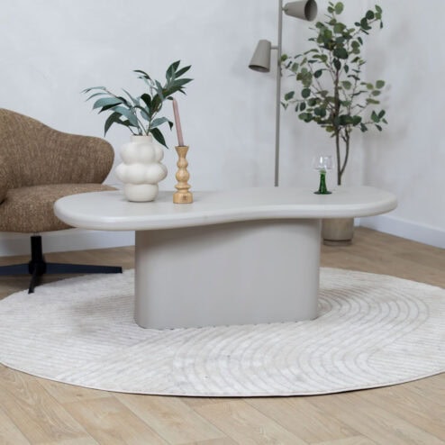 Tove Salontafel Organisch Beton cire 130cm