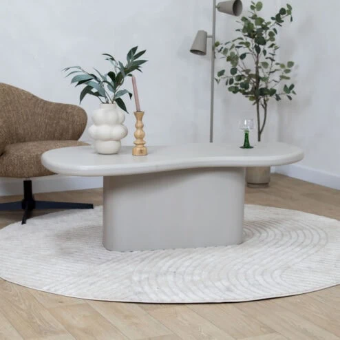 Tove Salontafel Organisch Beton cire 130cm