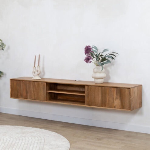 Albin Zwevend Tv meubel naturel 200cm