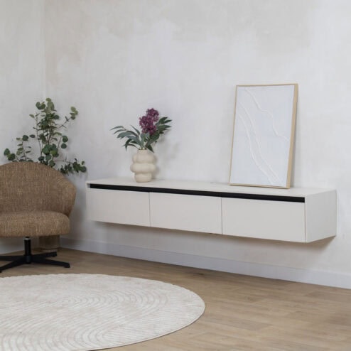 Nils Zwevend Tv meubel zand 200cm