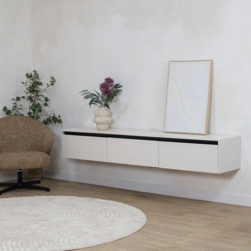 Nils Zwevend Tv meubel zand 200cm