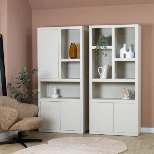 Sven Boekenkast 1 deur zand 80cm