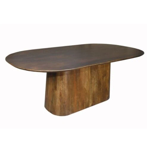 Lin Eettafel espresso Deens Ovaal 200cm