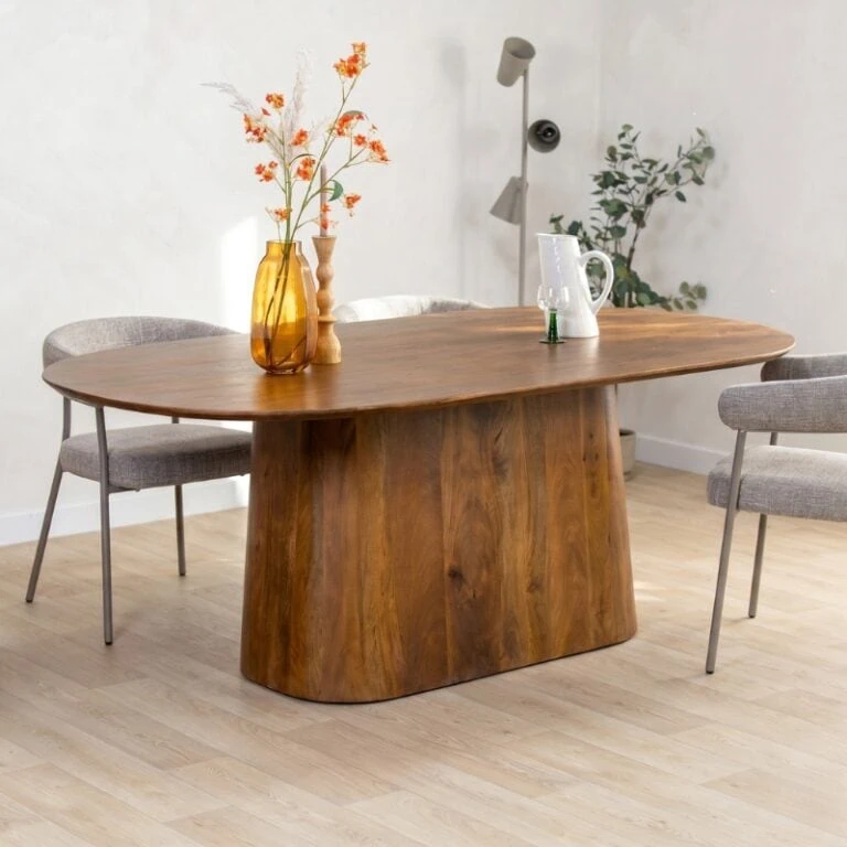 Lin Eettafel espresso Deens Ovaal 200cm
