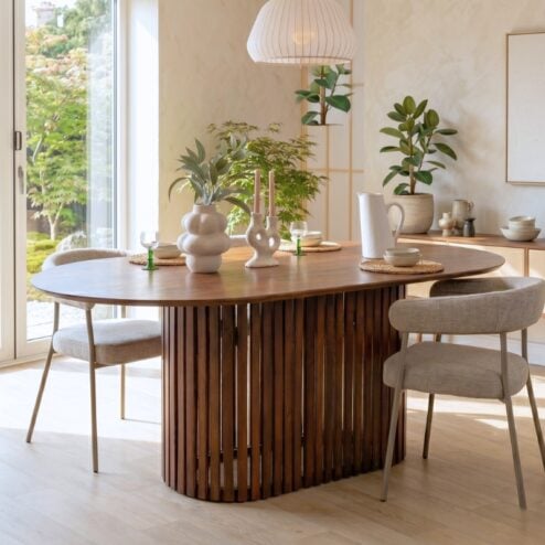 Linea Eettafel bruin Deens Ovaal 200cm