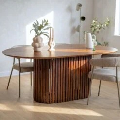 Linea Eettafel bruin Deens Ovaal 200cm