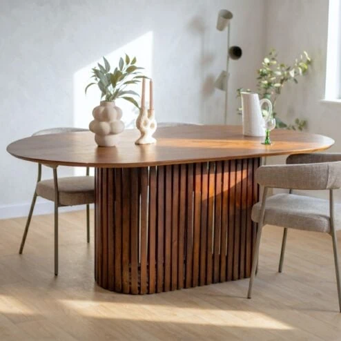 Linea Eettafel bruin Deens Ovaal 200cm