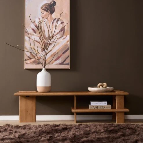 Liora Tv meubel naturel Mangohout 160 cm