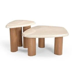 Lunea Salontafel Creme Marmer 84 cm