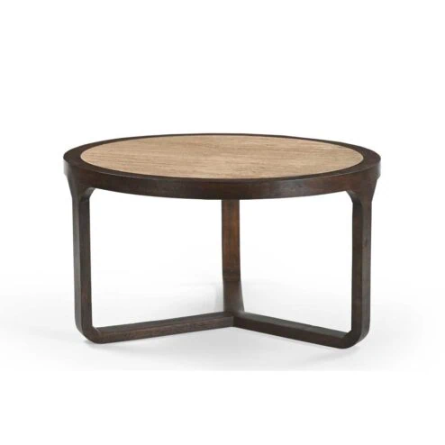 Moritz Salontafel rond Creme Travertin 75 cm