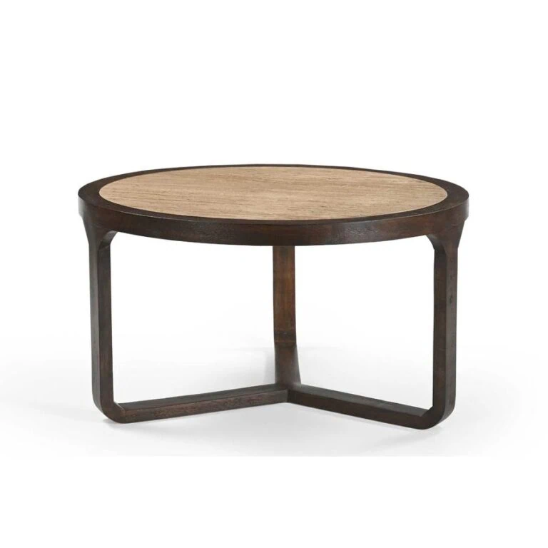 Moritz Salontafel rond Creme Travertin 75 cm