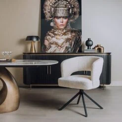 Mura Eetkamerstoel stof Pearl