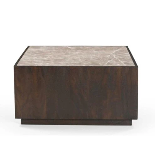 Nilo Salontafel vierkant Bruin Marmer 80 cm