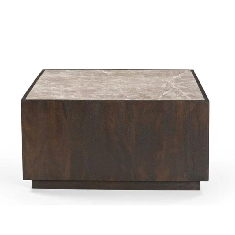 Nilo Salontafel vierkant Bruin Marmer 80 cm