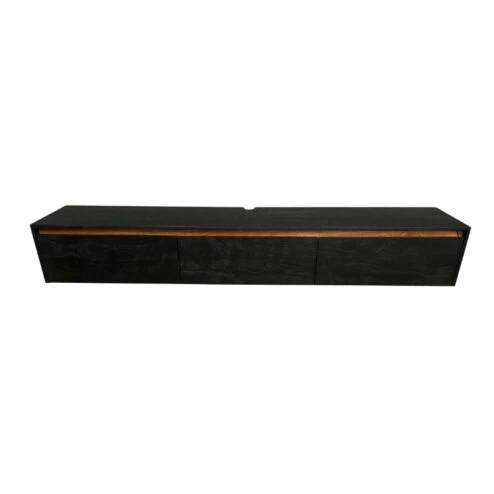 Nils Zwevend Tv meubel zwart 200cm