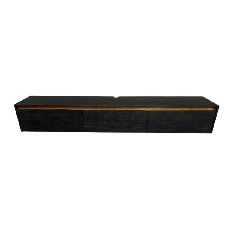 Nils Zwevend Tv meubel zwart 200cm