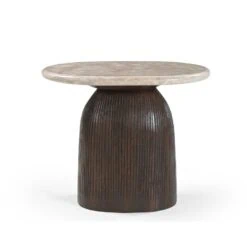 Noa Bijzettafel Marmer 60 cm