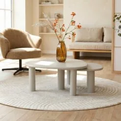Rune Salontafel set van 2 Beton cire