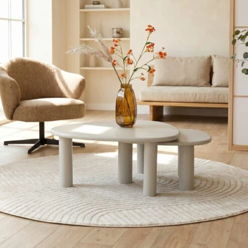 Rune Salontafel set van 2 Beton cire