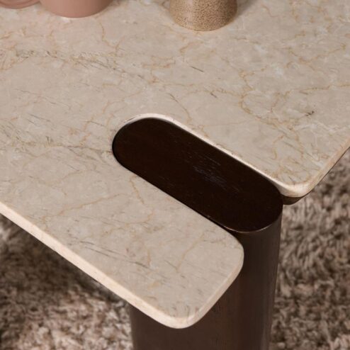 Alternative view of Elodie Bijzettafel Creme Marmer 57 cm