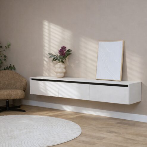 Nils Zwevend Tv meubel zand 200cm