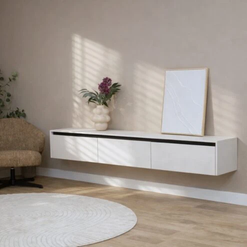 Nils Zwevend Tv meubel zand 200cm