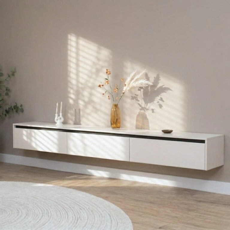 Nils Zwevend Tv meubel zand 240cm