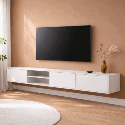 Sigge Zwevend Tv meubel zand 240cm